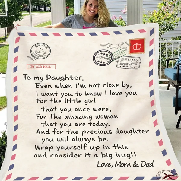 (🎁2024 New Year Hot Sale🎁)🎁Daughter's Gift - Letter Blanket Gift- Sweet Words To My Daughter (49% OFF TODAY)
