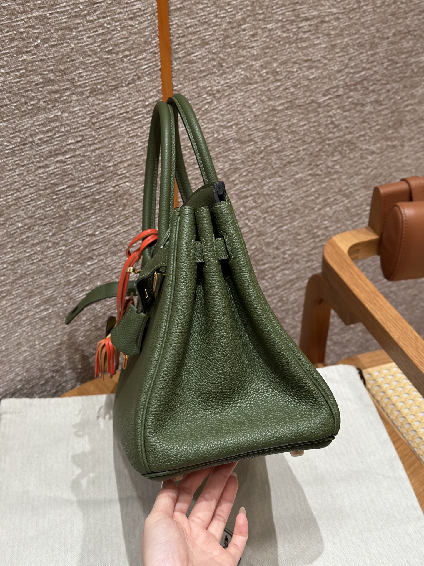 Hermès Birkin 61olive Green Handbag (Handmade to Order)