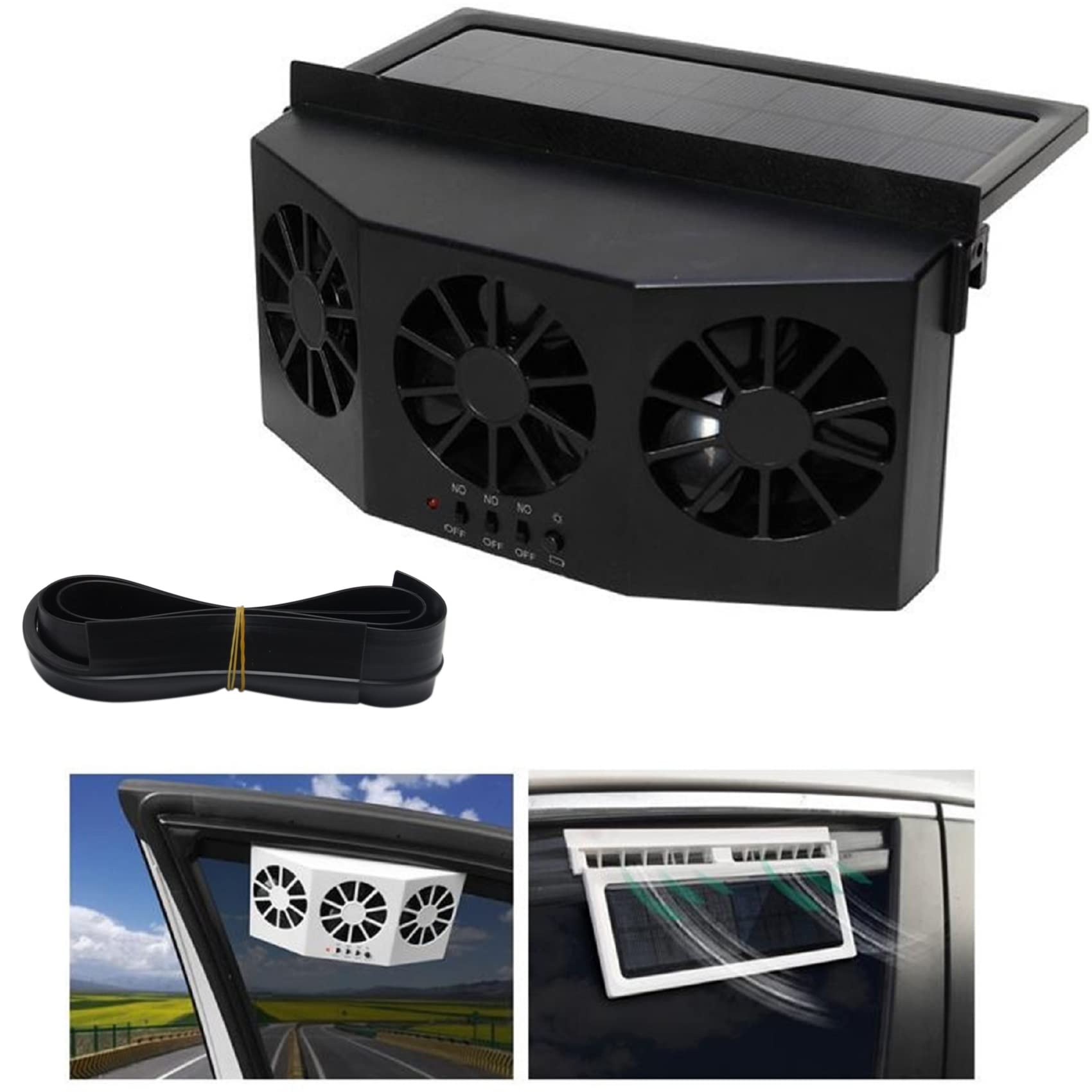(🔥Last Day Promotion-SAVE 60% OFF)-Solar Powered Car Radiator-ventilating fan