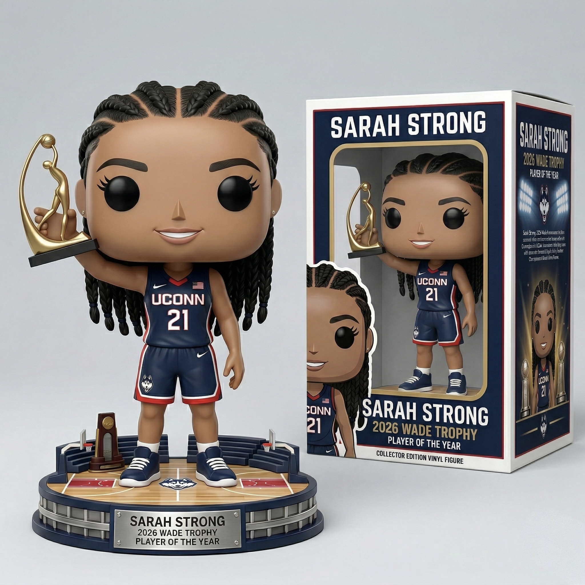 🏀 Sarah Strong UConn Huskies 2026 Wade Trophy Pop Figure