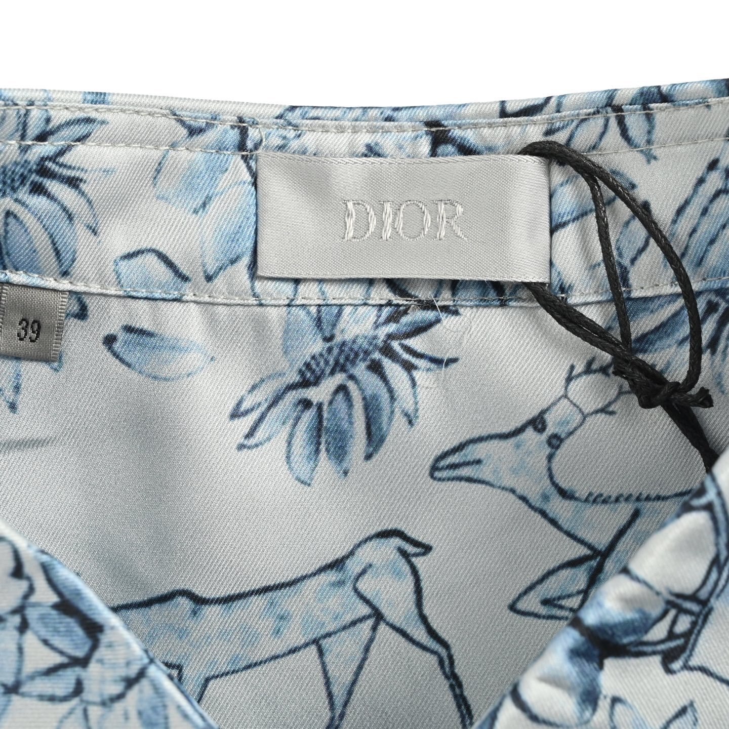 Dior 25ss floral and animal print short-sleeved shirt