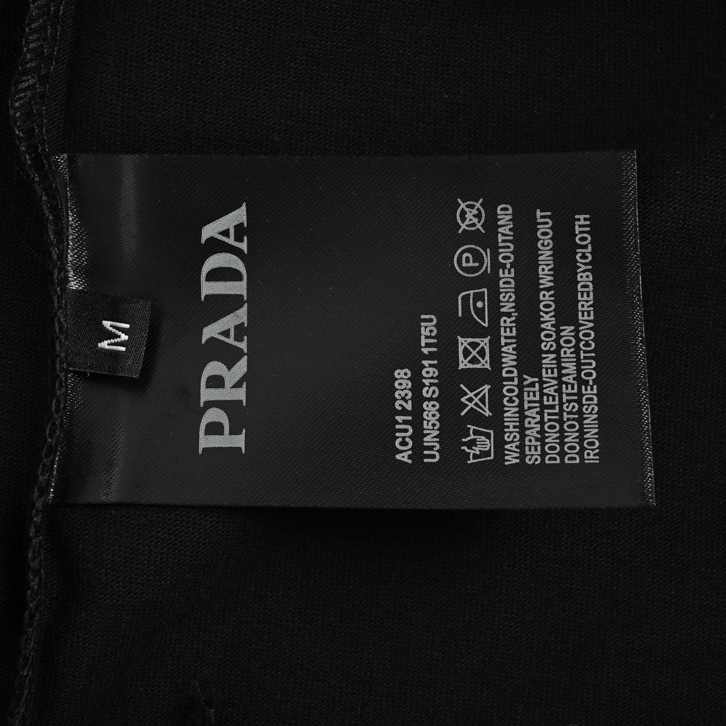 Prada 25ss collar large letter logo print short sleeves