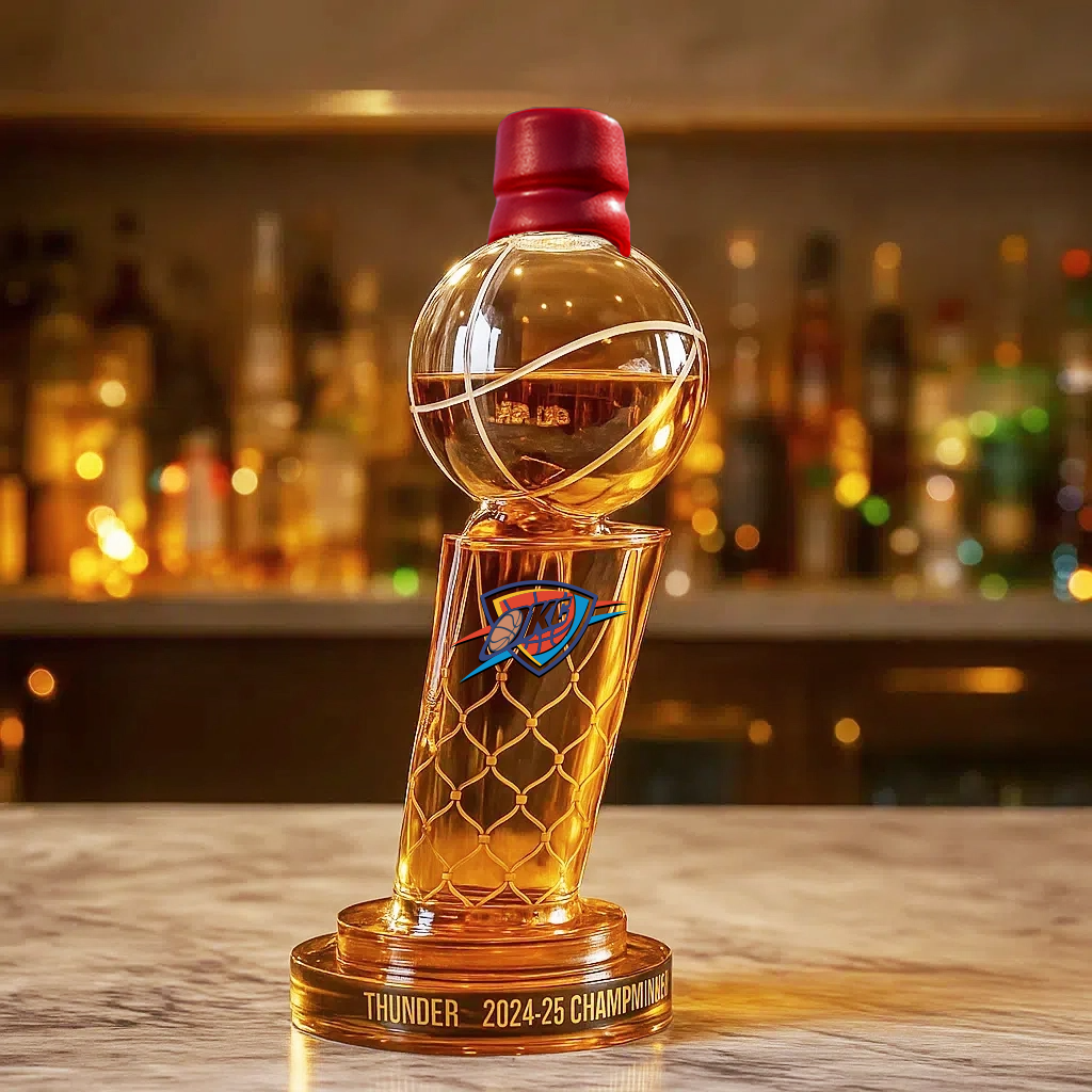 🏆 Raise the Glory — Thunder 2024–25 Champions Whiskey Bottle