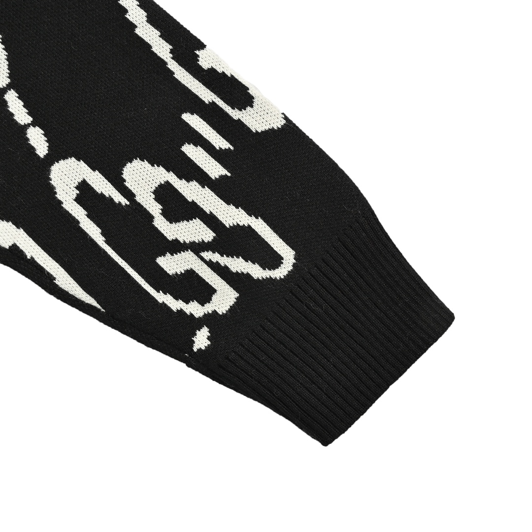 Gucci 24Fw twisted all-over Double G jacquard sweater
