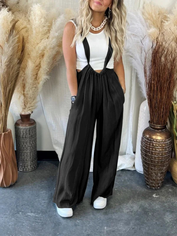 HOT SALE🔥Women Soft Loose Solid Color Jumpsuit 50% OFF Flash Sale