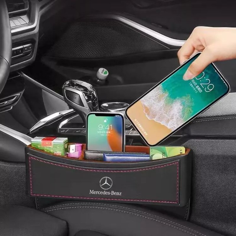 Custom Logo Premium Leather Car Seat Organizer