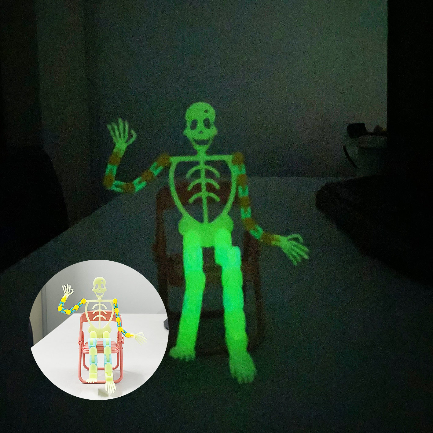 💥Last Day Promotion-[SAVE 50% OFF]--Luminous Transformable Skull Fantastic Toy Phone Holder--BUY 5 GET 5 FREE & FREE SHIPPING