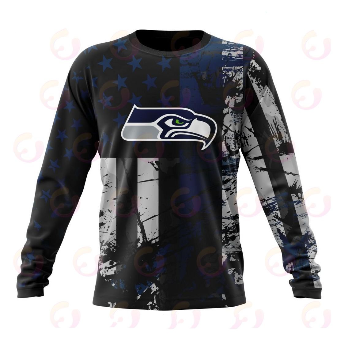 SEATTLE SEAHAWKS 3D HOODIE JERSEY FOR AMERICA