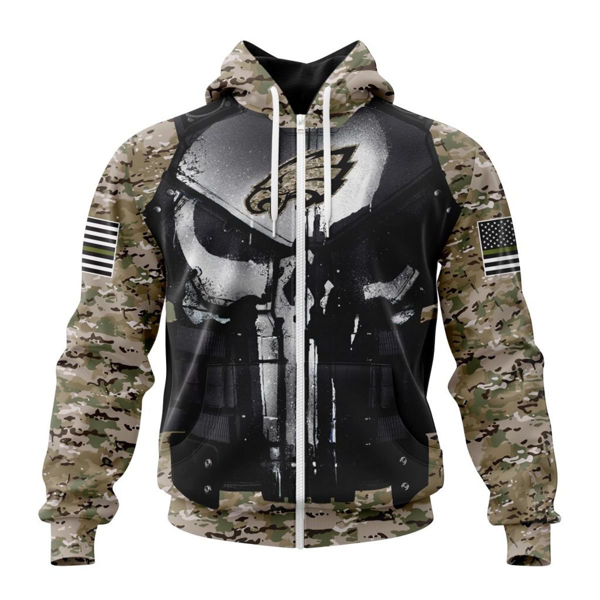 PHILADELPHIA EAGLES 3D HOODIE SPECIAL VETERAN KITS