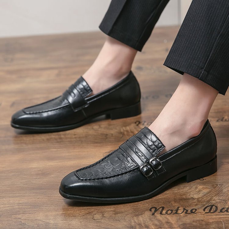 Men's Embossed Leather Loafers