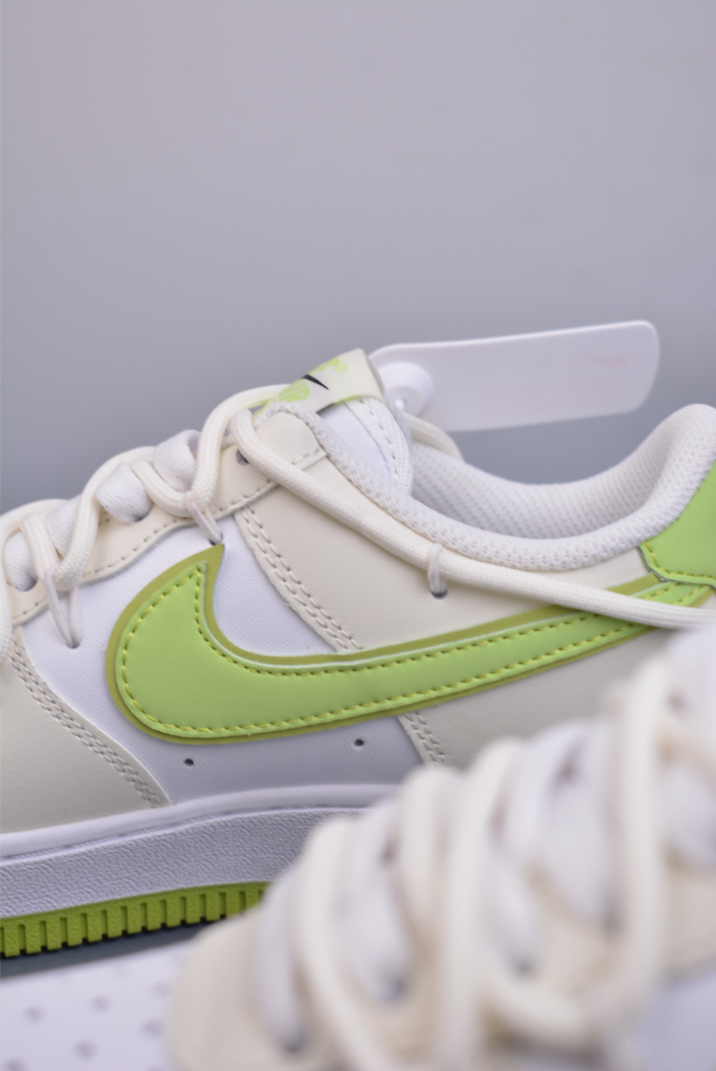 Stussy x Nike Air Force 1 07 Low Sneakers White Gray Green YY2023-315