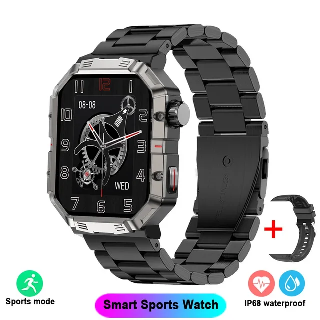New Men's Outdoor Sports HD Bluetooth Call Smartwatch 2.02inch full screen touch AI intelligent voice assistant for Android iOS