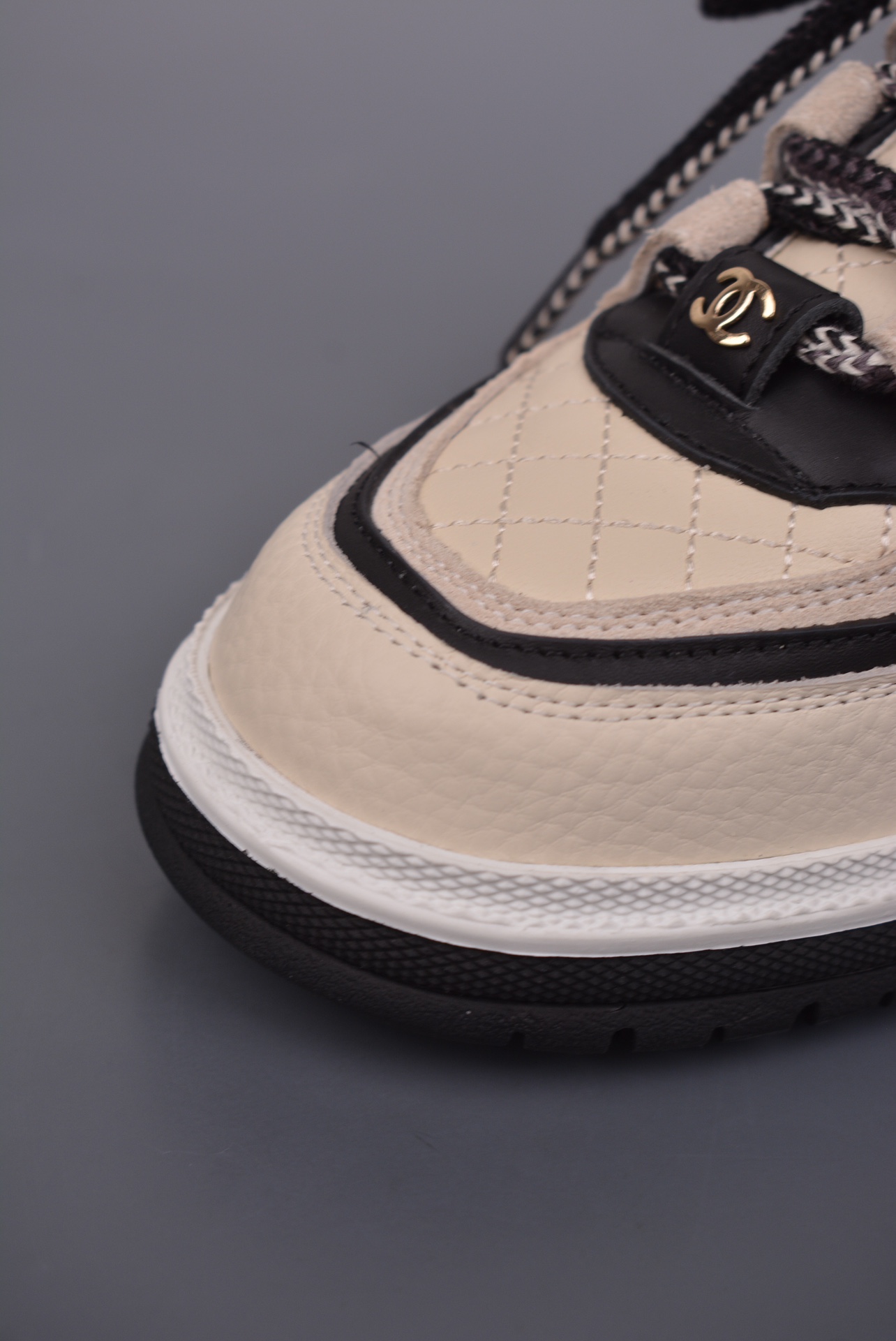 Chanel Cruise Logo Casual Low Black and White