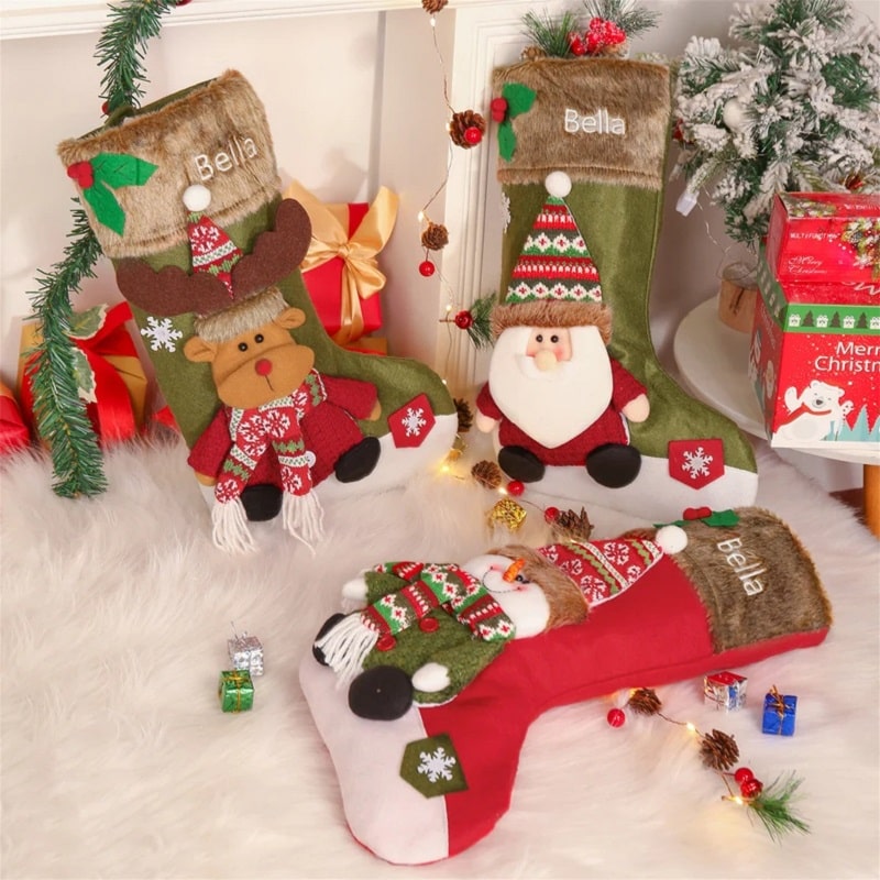 🌲Personalized cartoon Santa hanging stockings🧦