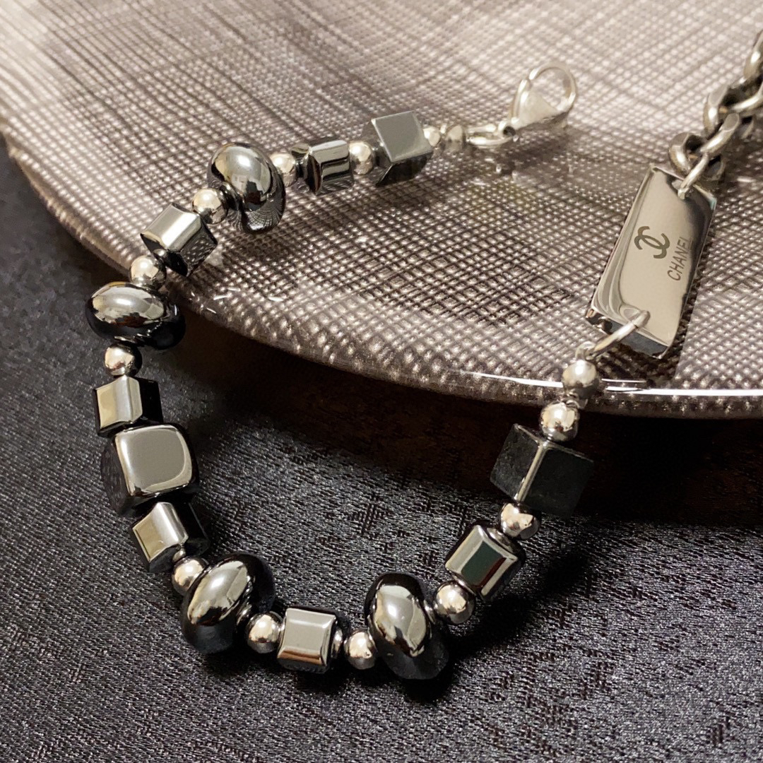 Chanel Natural Hematite Necklace