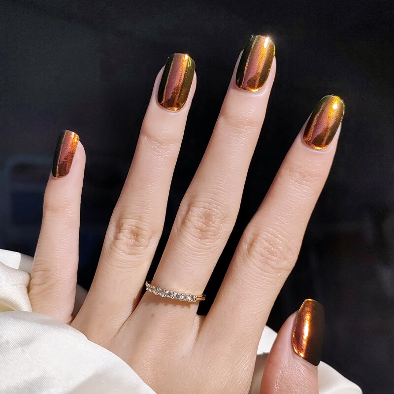 Semi Cured Gel Nail Strips, 22 pcs Nail Wraps, Glaze Gel Nail Stickers