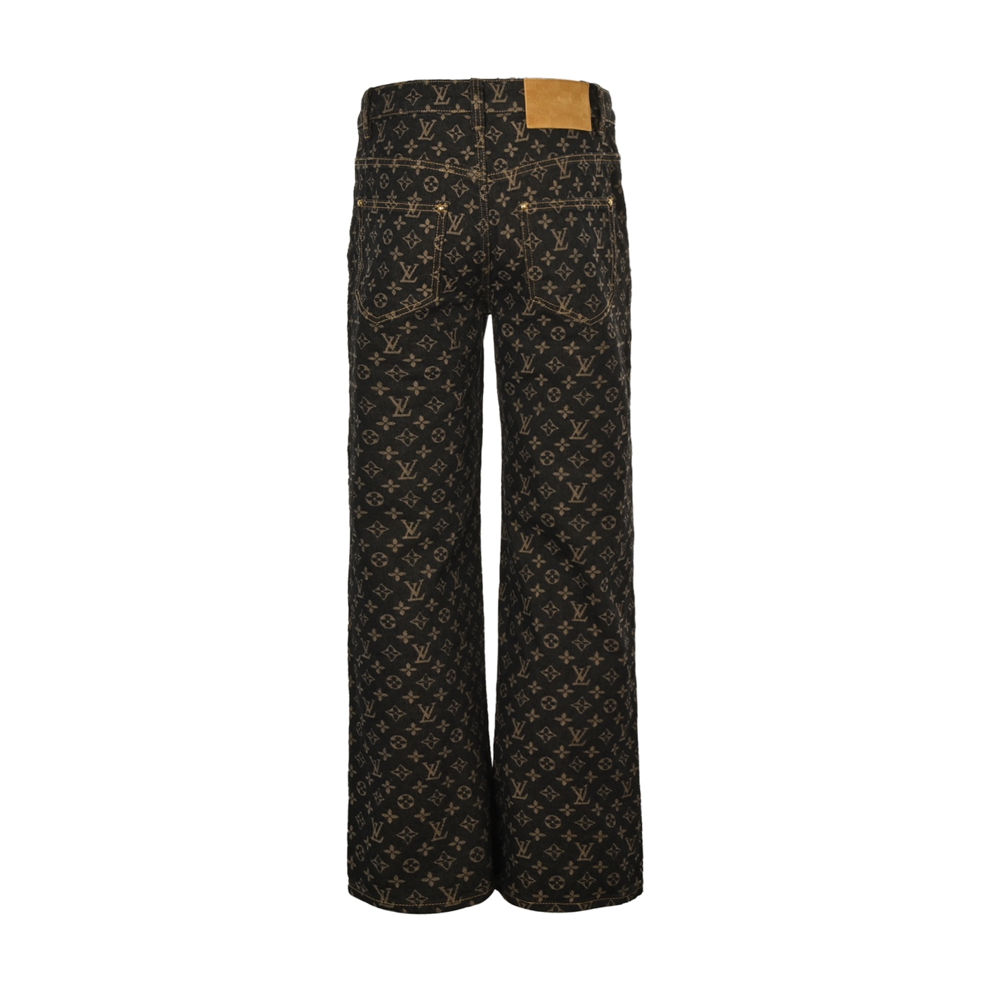 Louis Vuitton 25ss monogram print brown jeans