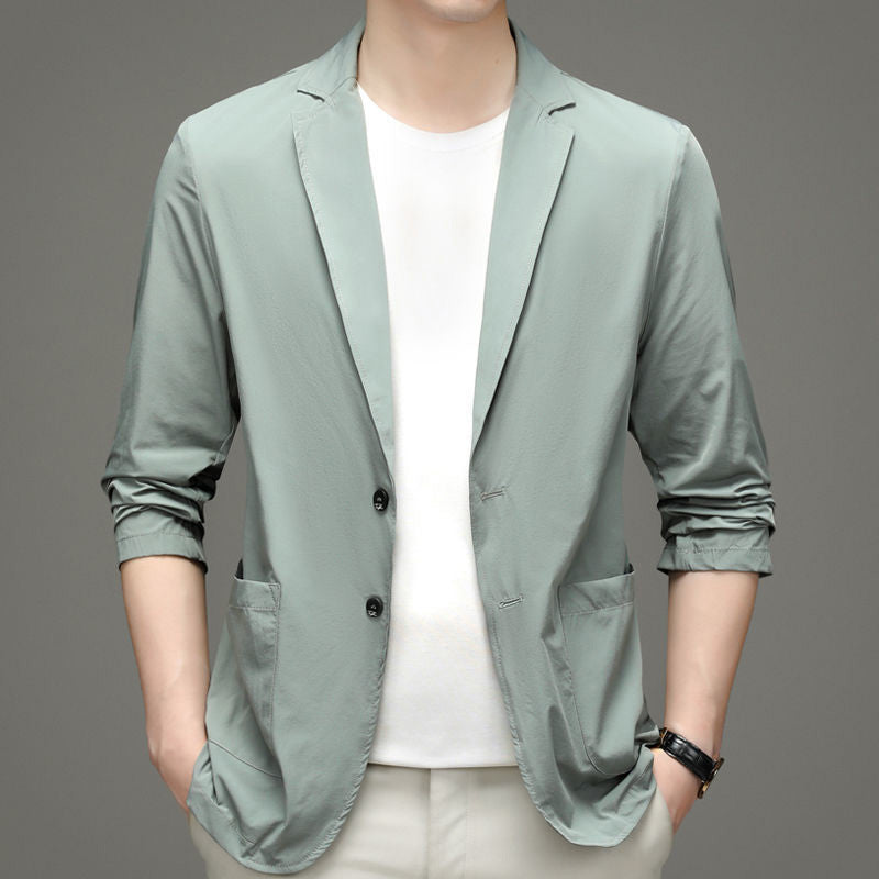 Men's Ice Silk Lightweight Suit Jacket