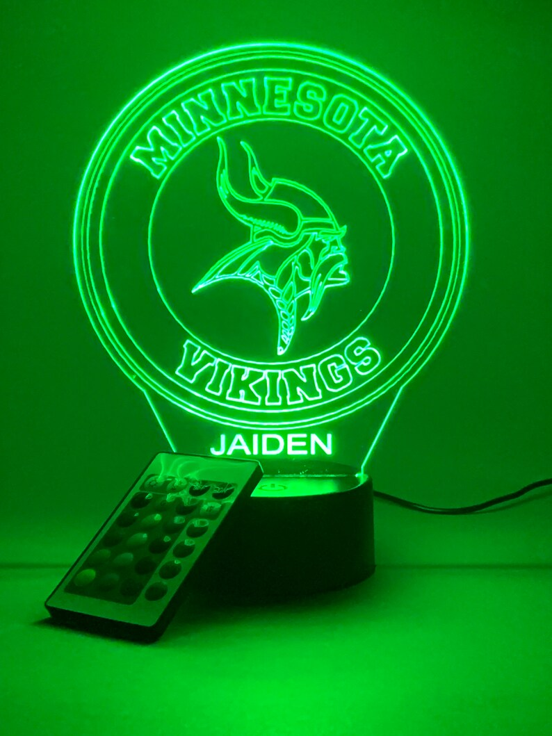 MINNESOTA VIKINGS 3D LAMP PERSONALIZED