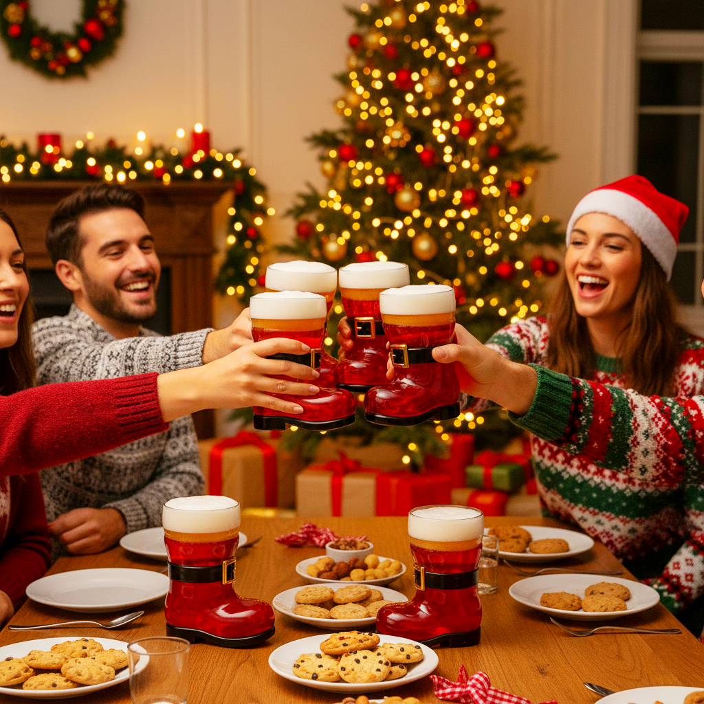Santa Boot Beer Mug