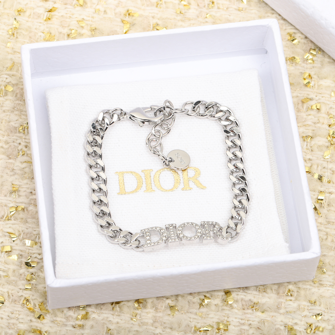 Dior chain letter bracelet