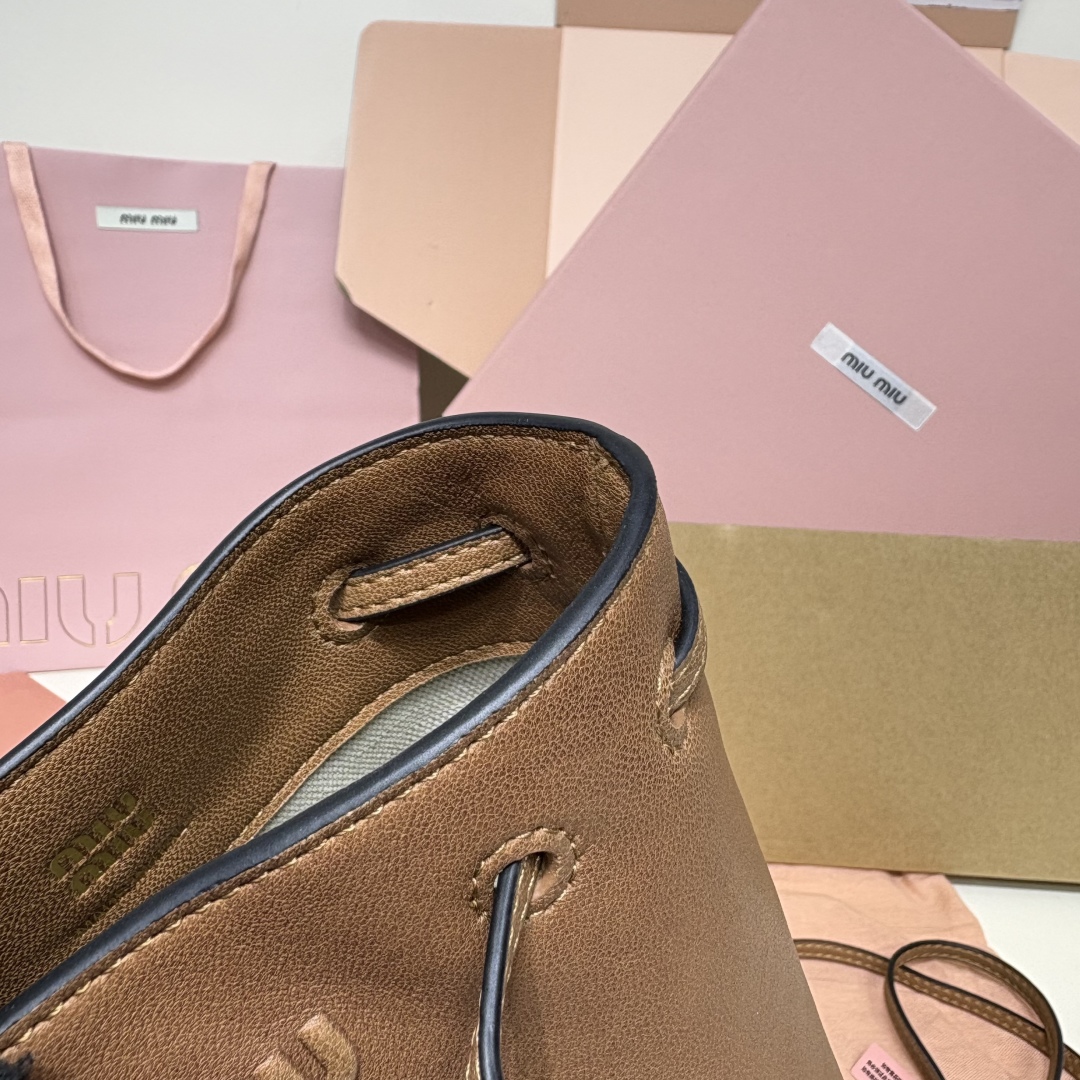 Miu Miu Suede Mini Bucket Bag 5NF460