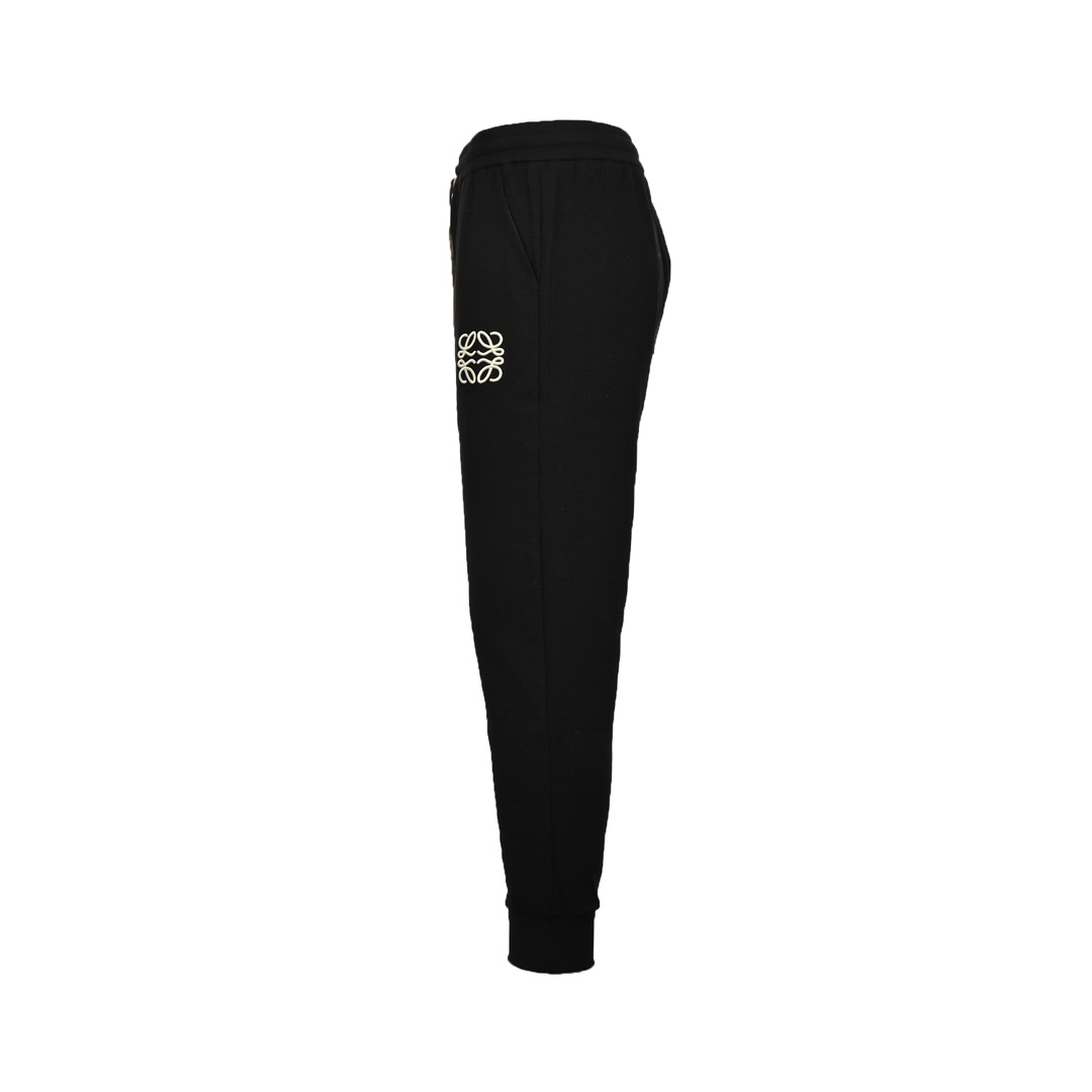 Loewe 24Fw embroidered logo waffle trousers