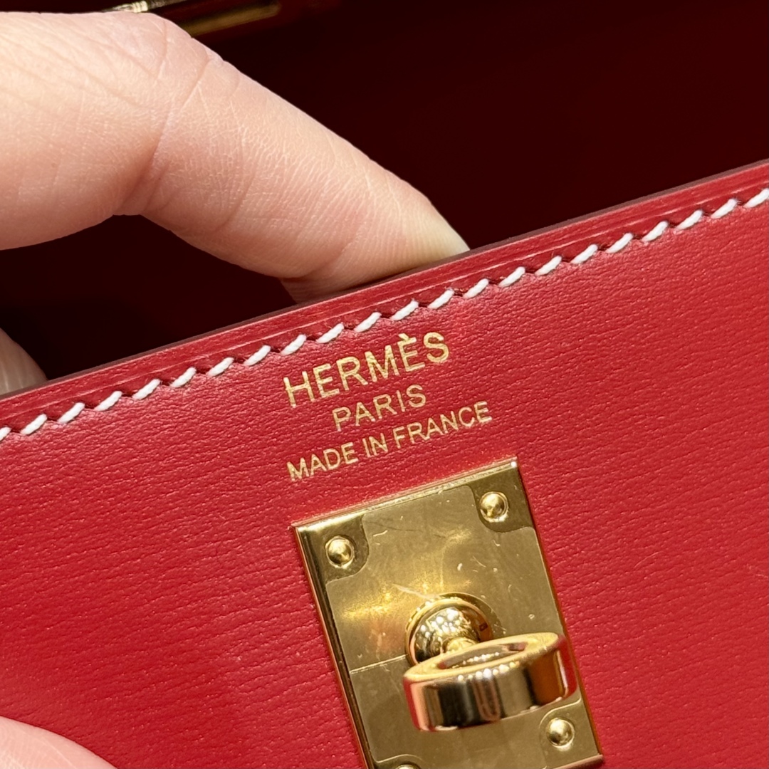 Hermès Kelly 5xRouge piment Handbag (Handmade to order)