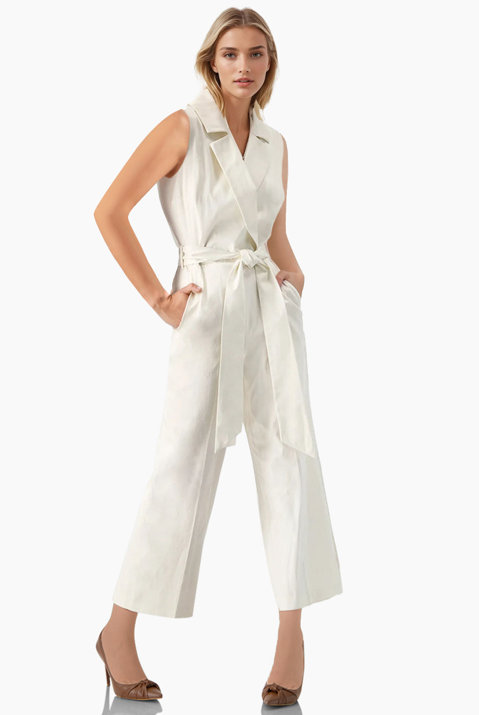 Jumpsuit de escote en V