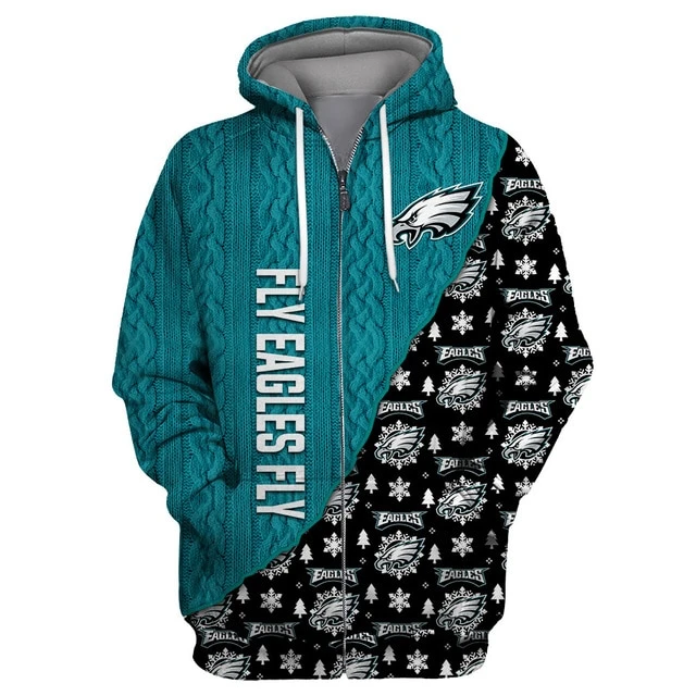 PHILADELPHIA EAGLES 3D CHRISTMAS HOODIE ABC05