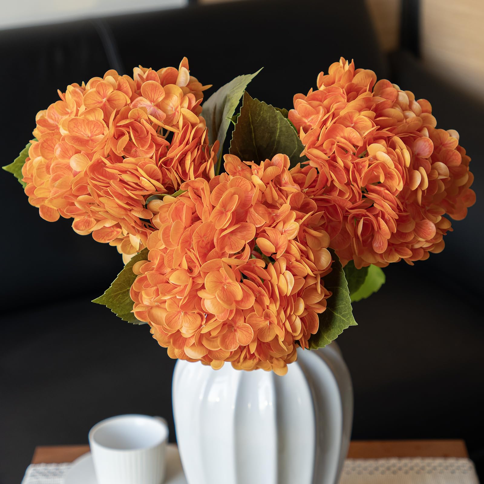 22 inch Lifelike Artificial Hydrangeas - UV resistant, Waterproof，Windproof