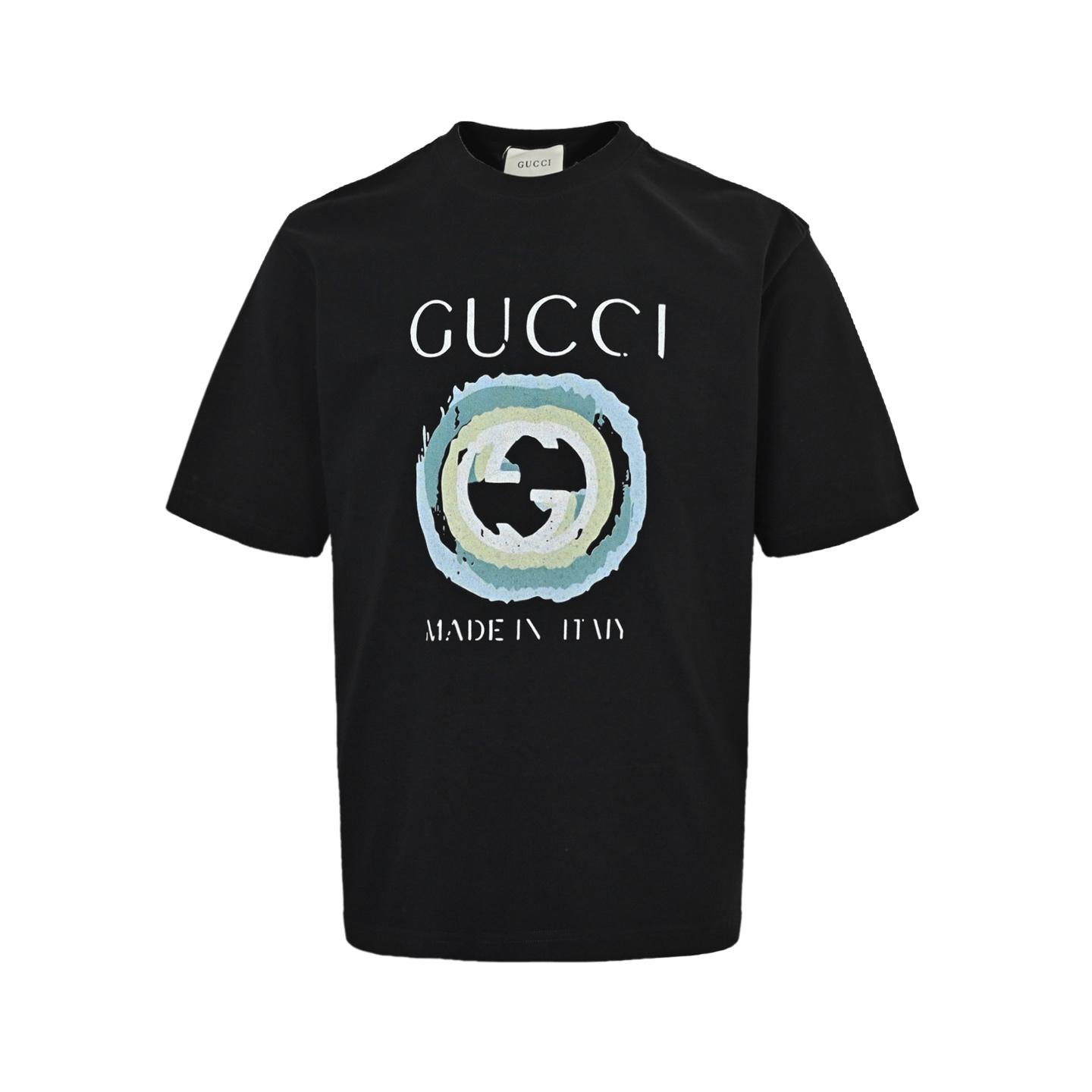 Gucci Ink Rendering Double G Printed Short Sleeve