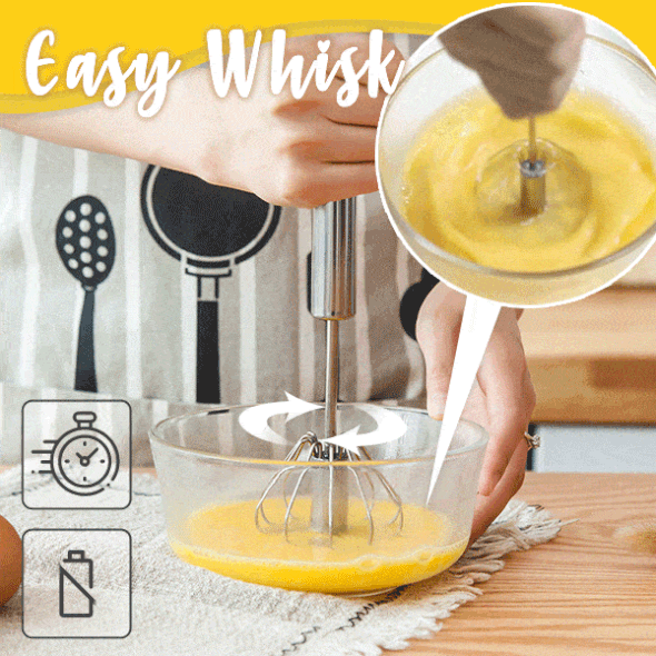 (MOTHER'S DAY HOT SALE)Stainless Steel Semi-Automatic Whisk--BUY 2 GET 2 FREE