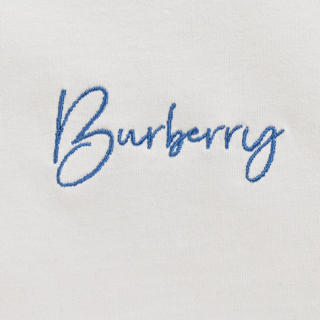 Burberry 24ss chest signature embroidered short sleeves
