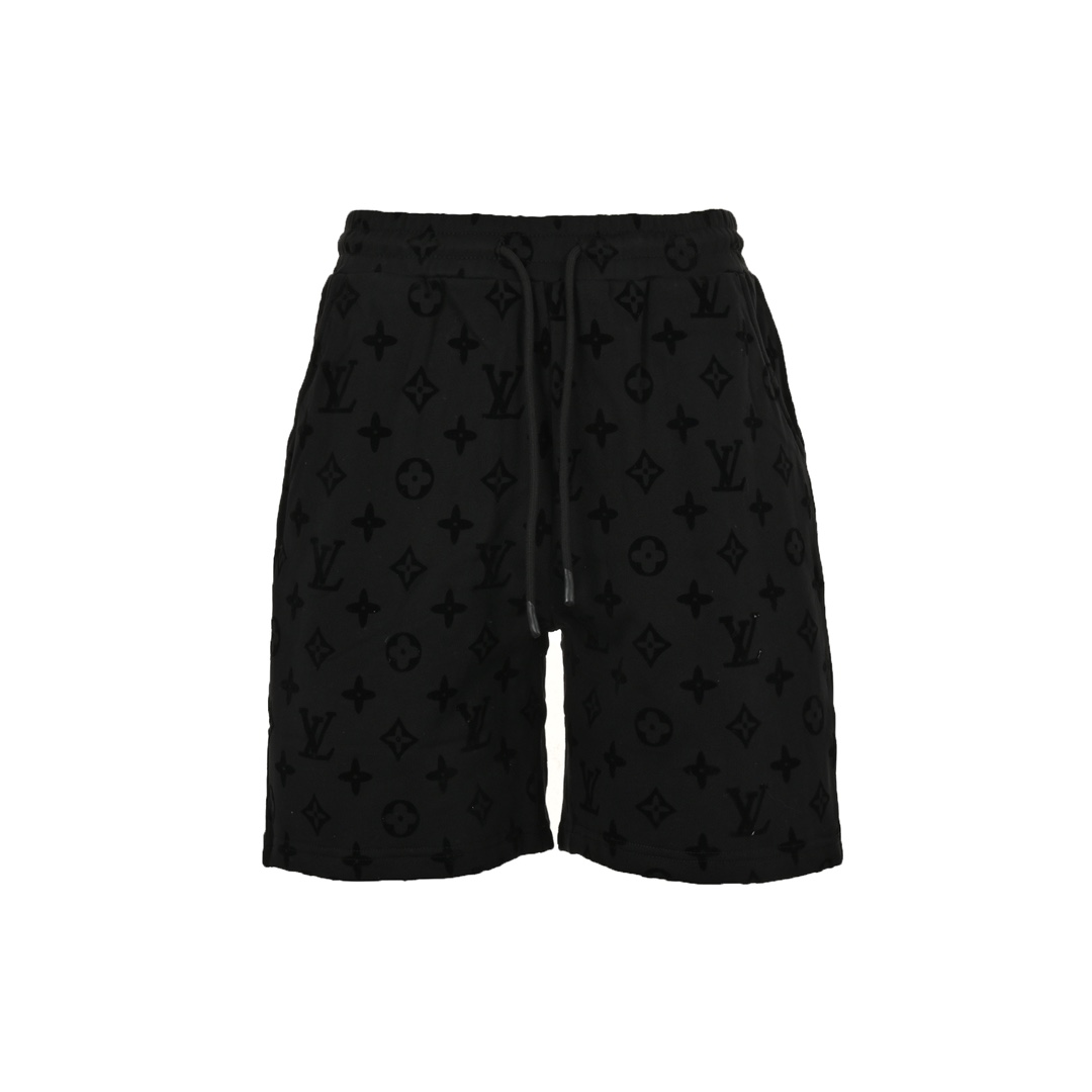 Louis Vuitton 24ss monogram flocked full print logo shorts