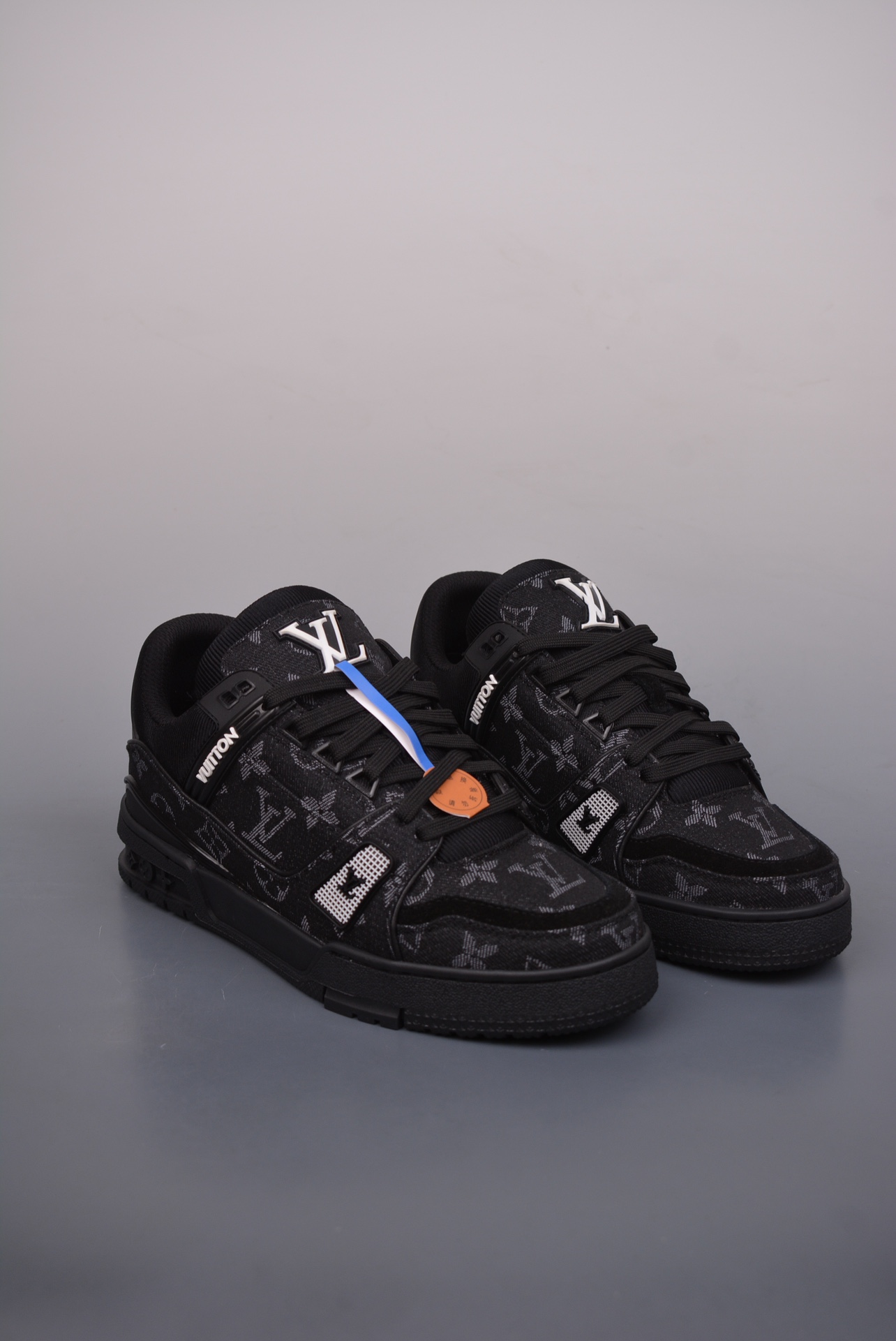 Louis Vuitton Trainer Sneaker Low Denim Black 1AD6DX
