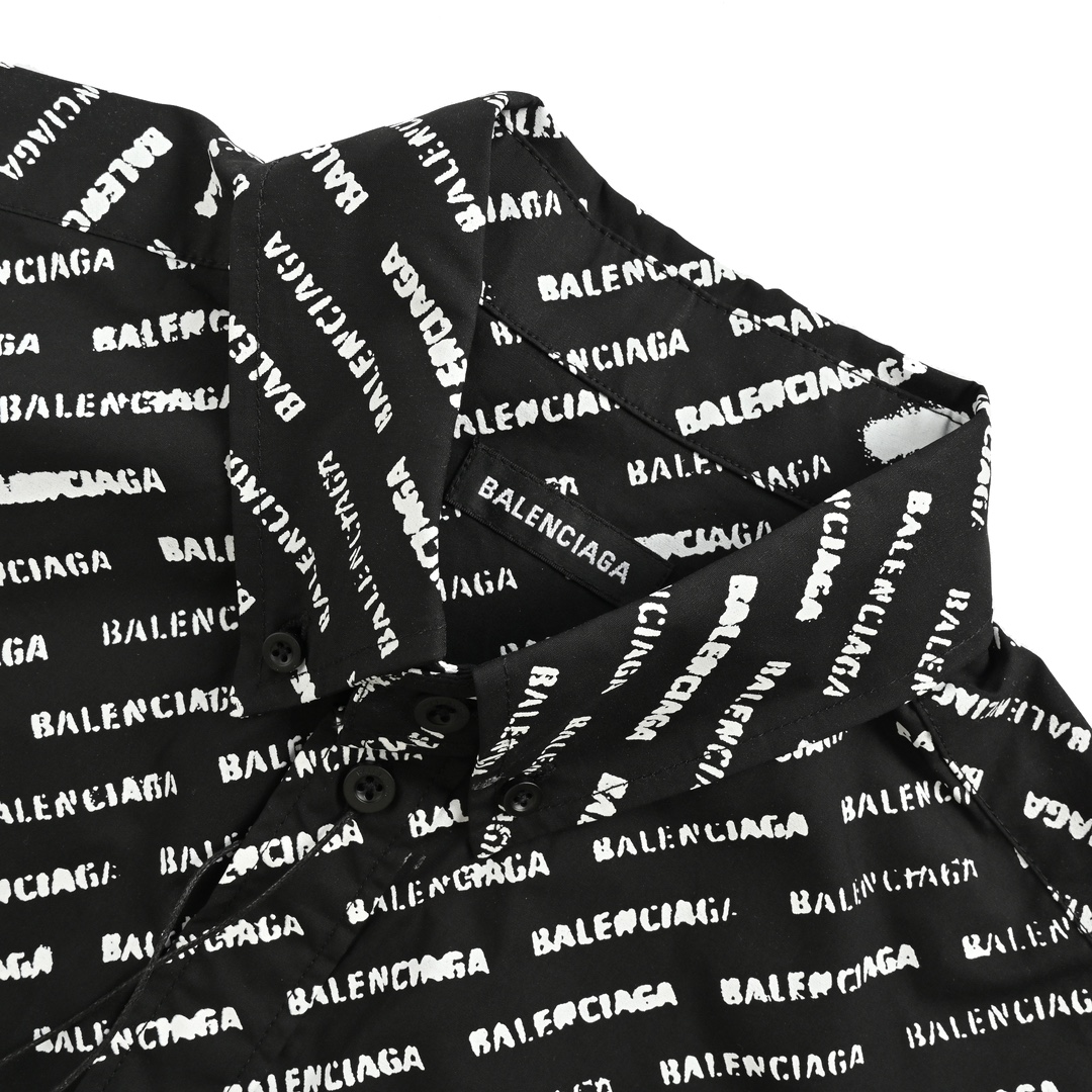 Balenciaga 24ss full-screen lettering short-sleeved shirt