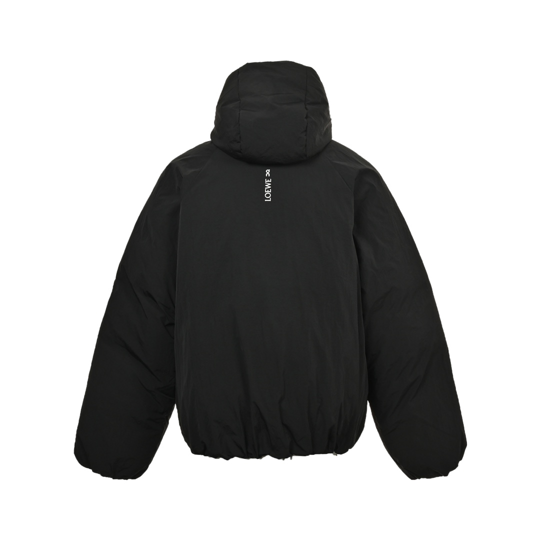 Loewe 24Fw Onpao collaboration orange zipper hooded down jacket