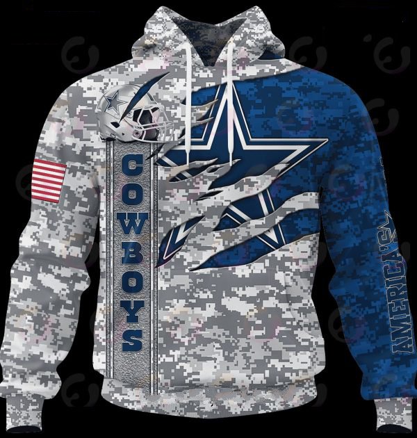 DALLAS COWBOYS 3D HOODIE CAMO US