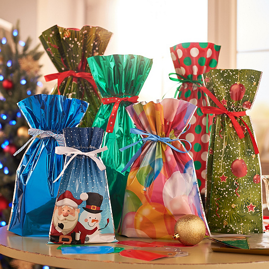 (🌲CHRISTMAS SALE NOW-48% OFF)Drawstring Christmas Gift Bags
