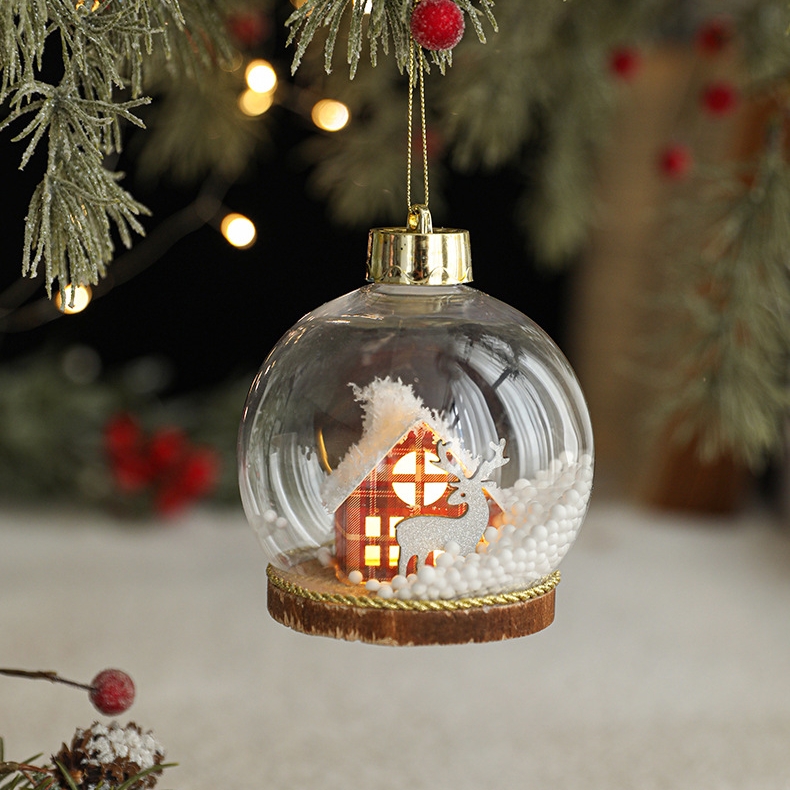 🎄Cozy Glow LED Christmas Cabin Ornament