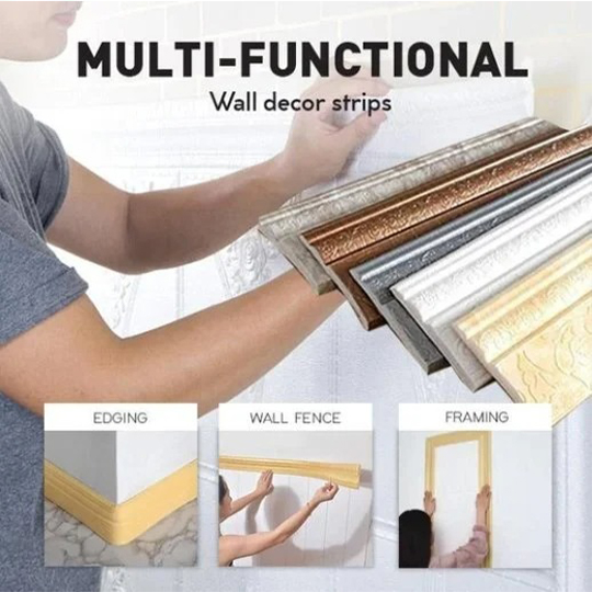 🔥50% OFF Last Day Sale - Self-Adhesive 3D Wall Edging Strip (7.55 Feet)-BUY 5 GET 5 FREE (SAVE 20% OFF & FREE SHIPPING)