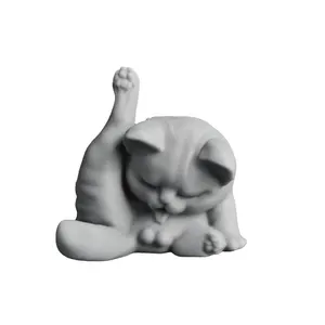 Groom the cat statue