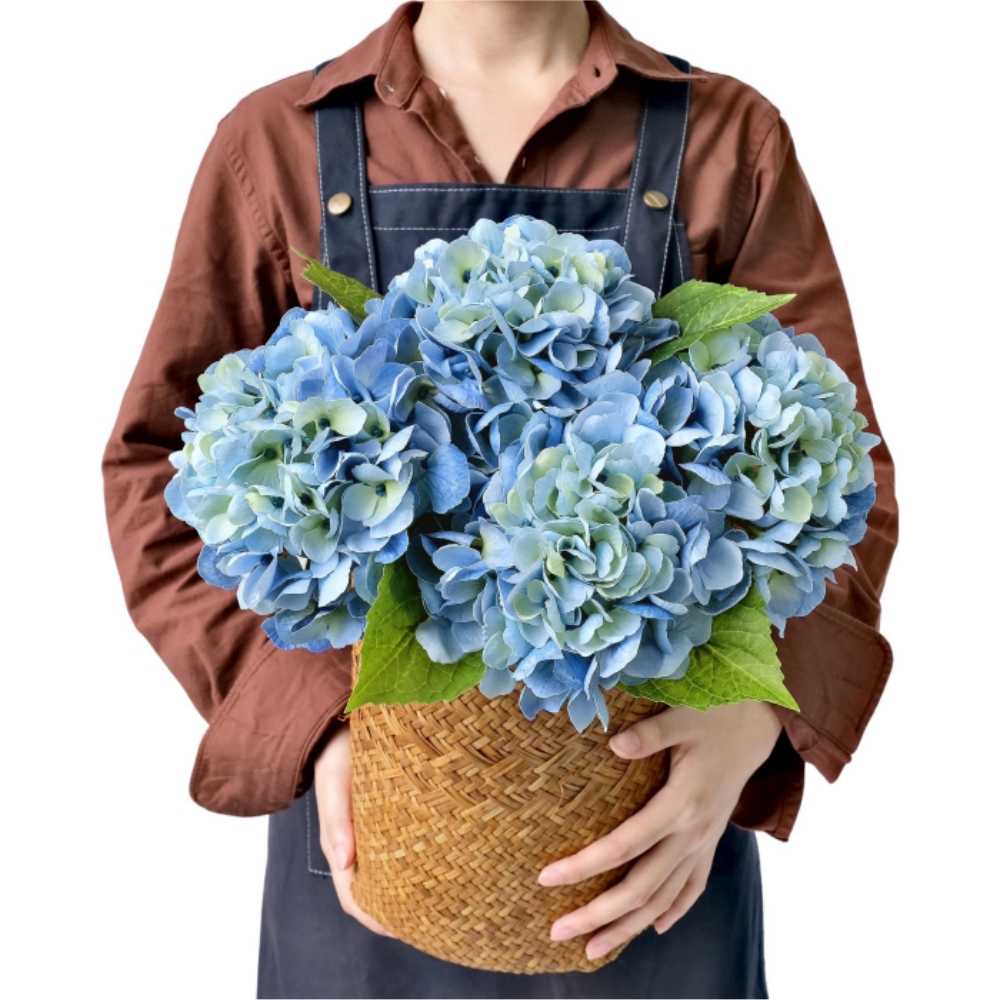 On Sale🔥21inch Outdoor Real Touch Artificial Hydrangea💐☀️UV resistant, Waterproof，Windproof🌪️(🎉Tips: 4 Píece Fills A Flower Pot)