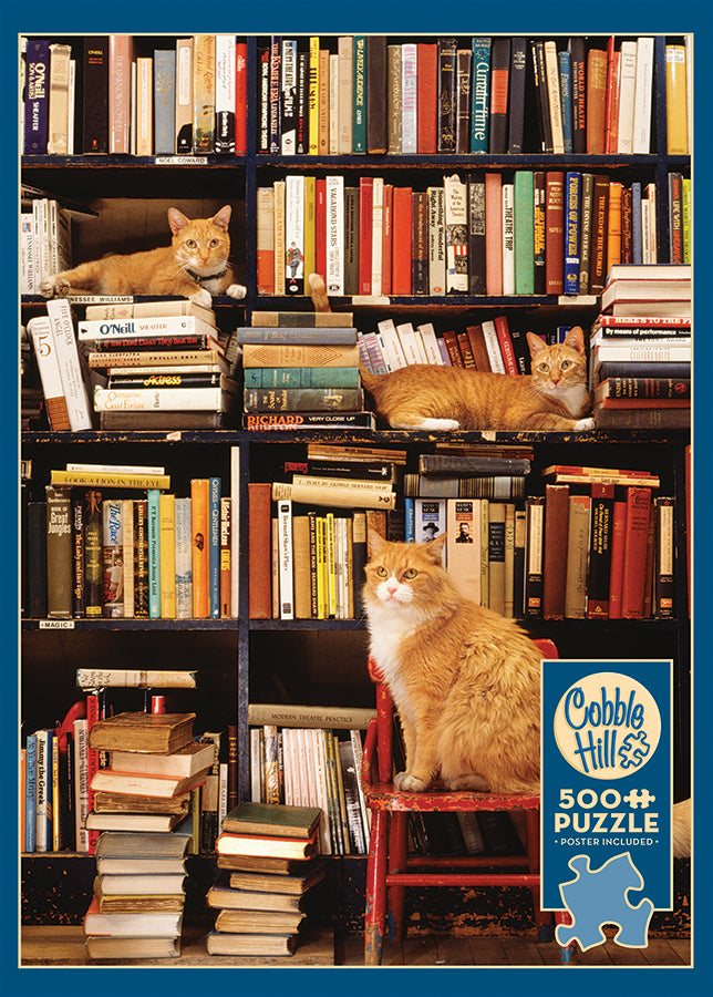 Gotham Bookstore Cats | Discontinued 500 Piece (Old Big Box)