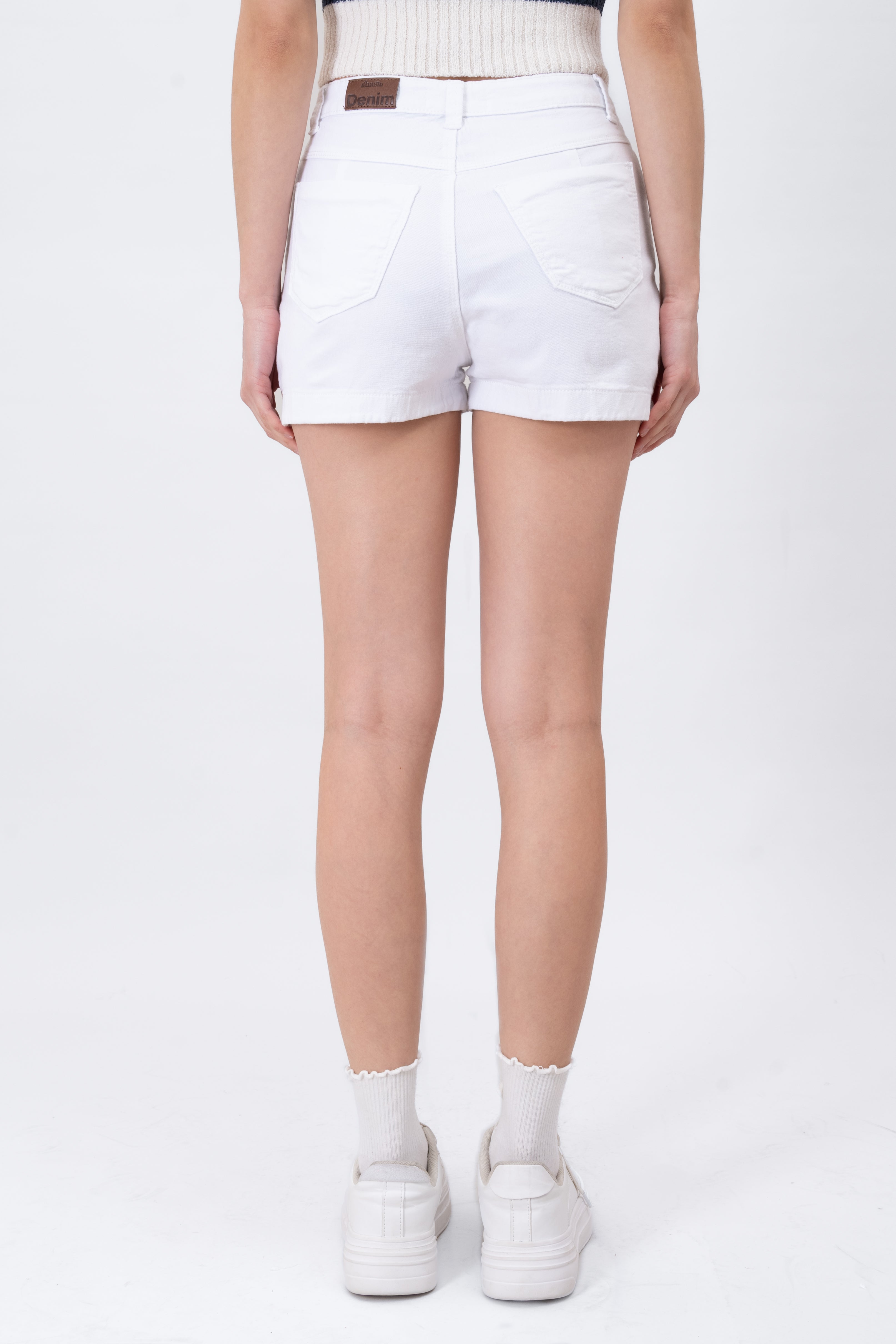 Plain High Waisted Shorts