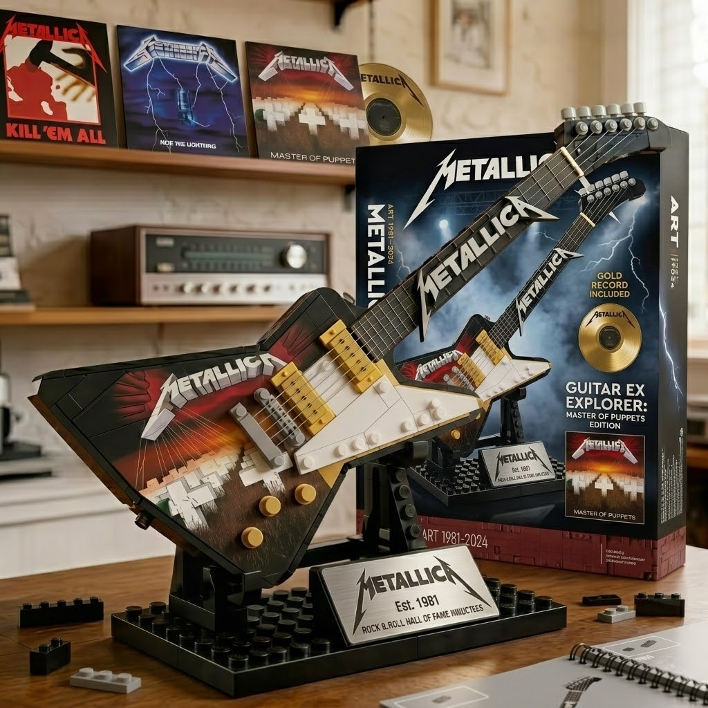 Metallica Guitar Building Block Collectible