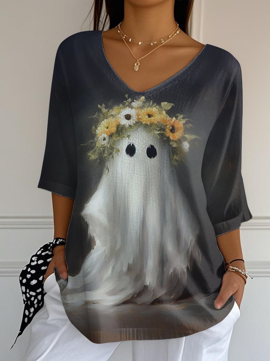 🔥Buy 3 Get 10% Off🔥Women's Ghost Art Printed T-Shirt
