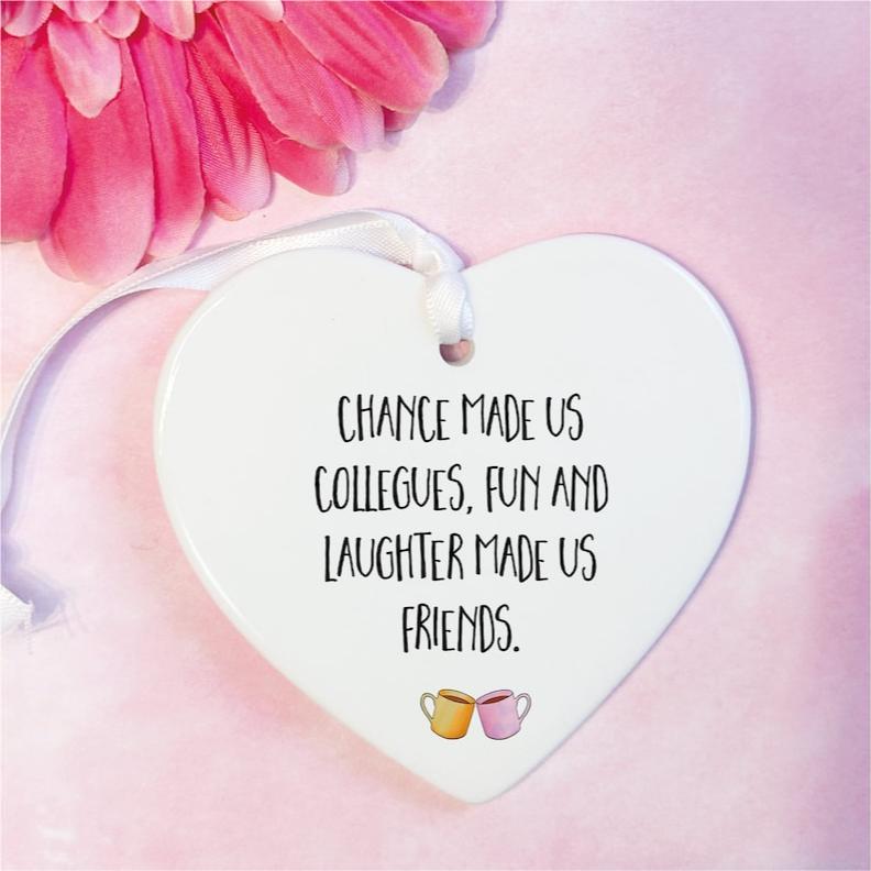 Chances Made Us Colleagues Sentimental Ornament |  Leaving gift