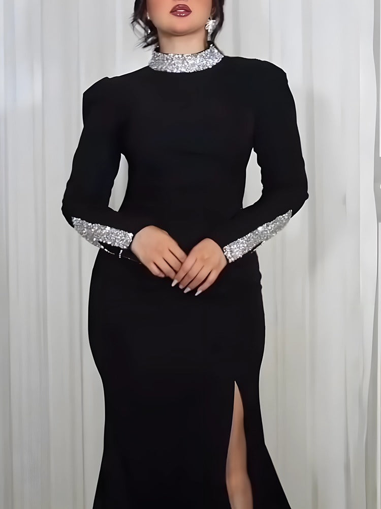Diamond-studded Evening Gown